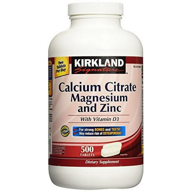 Kirkland Signature Calcium Citrate 500mg (500 Tablets)