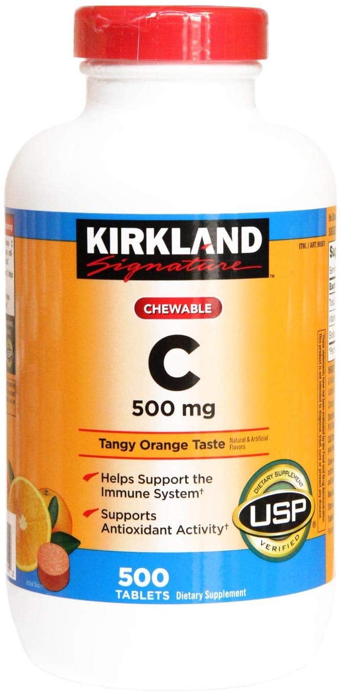 Kirkland Signature Chewable Vitamin C 500 mg., 500 Tablets