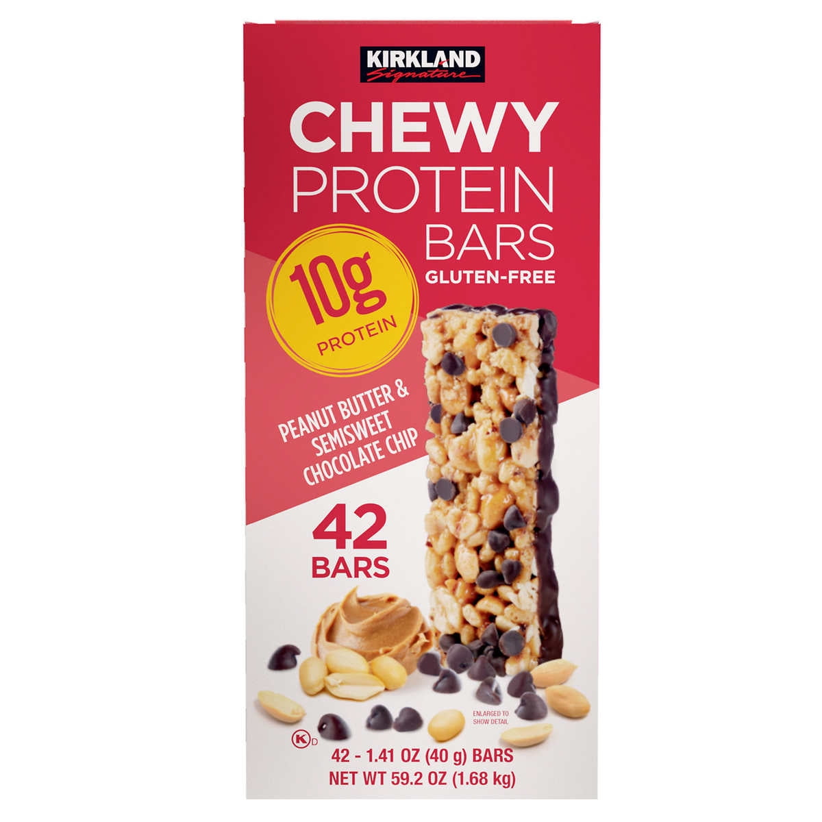 Kirkland Signature Chewy Peanut Butter Chocolate Chip Protein Bars