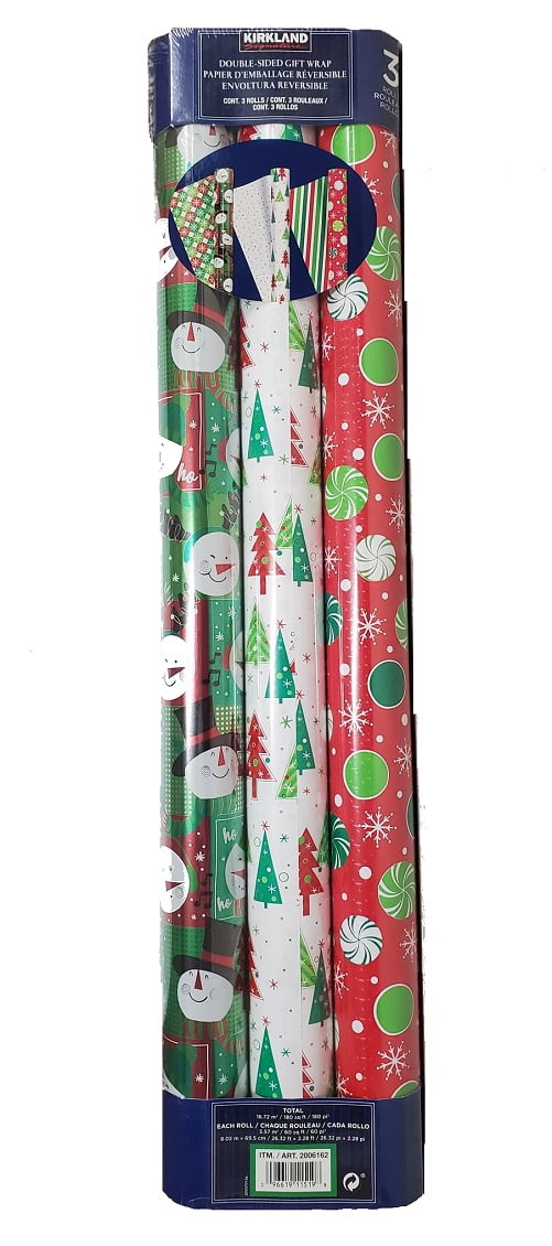 Kirkland Signature Christmas Gift Wrap Wrapping Paper Double Sided 3