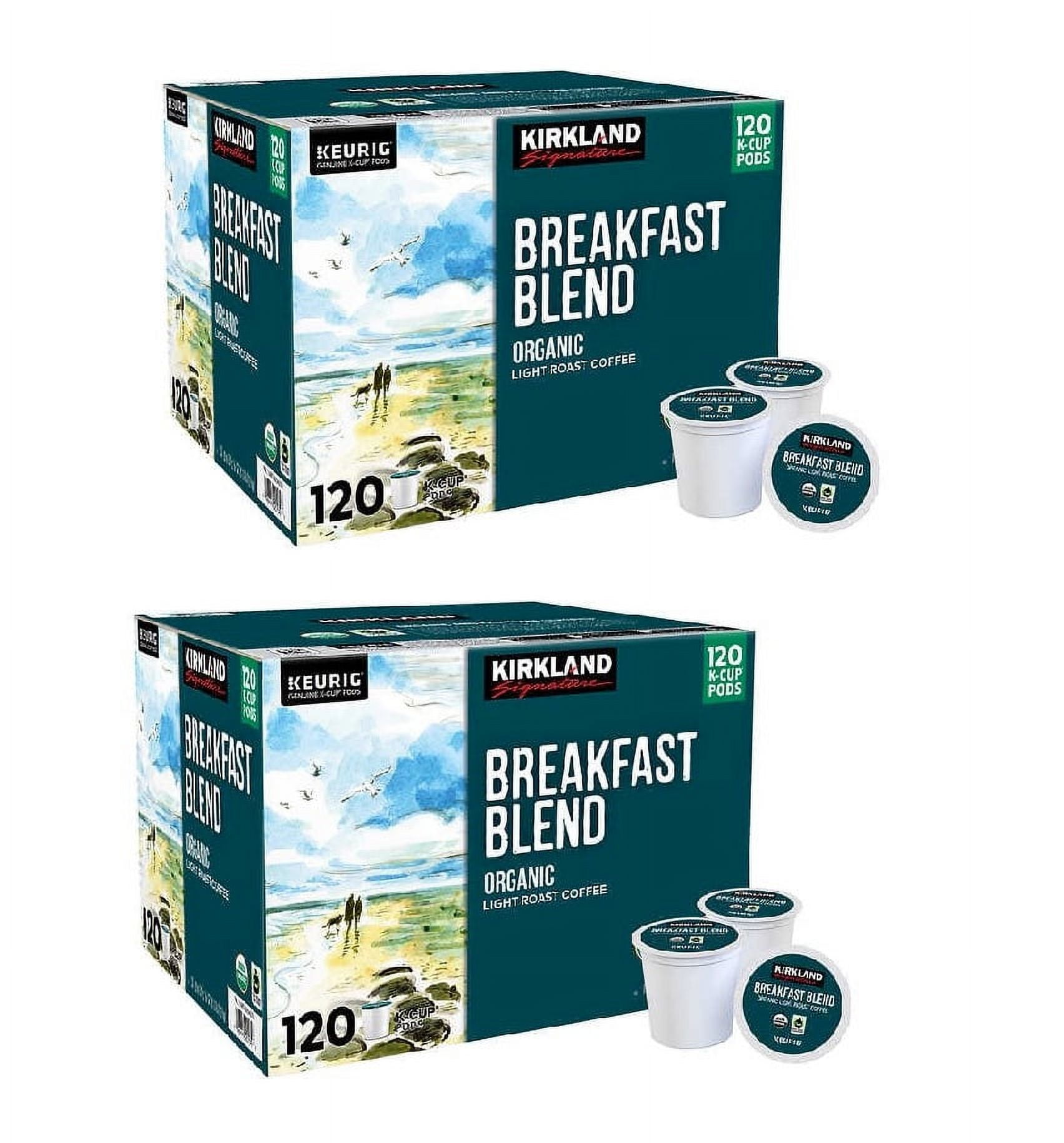Kirkland Signature Coffee Breakfast Blend K-Cup Pod, 120-count 2PK -  Walmart.com