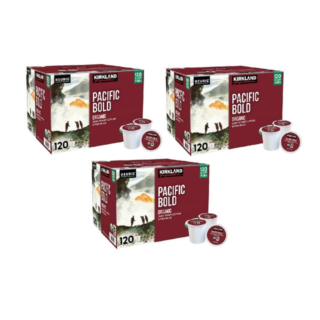 Kirkland Signature Coffee Organic Pacific Bold KCup Pod, 120count 3PK