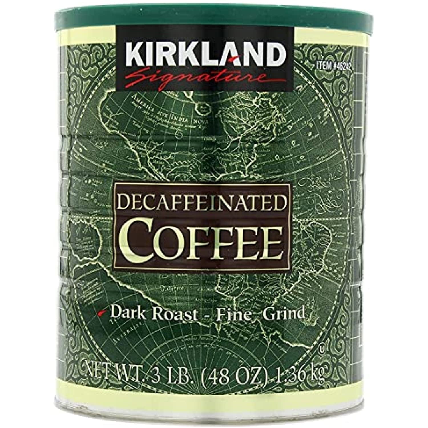 Kirkland Signature, Dark Roast Arabica Coffee, 48 Ounce, Decaf