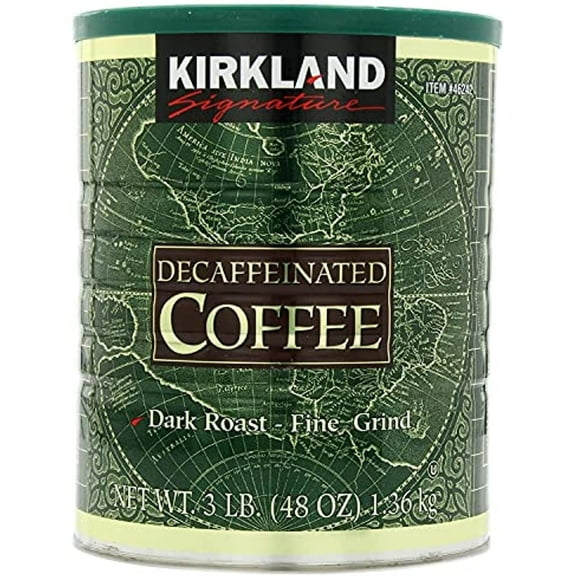Kirkland Signature Dark Rost Fine Grind Decaf Arabica Coffee, 48 Ounce