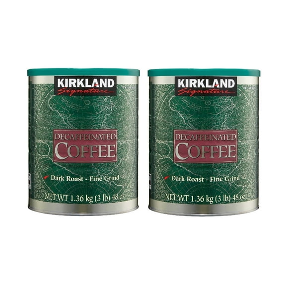 Kirkland Signature Decaf Ground Coffee, Dark, 3 lbs 2PK