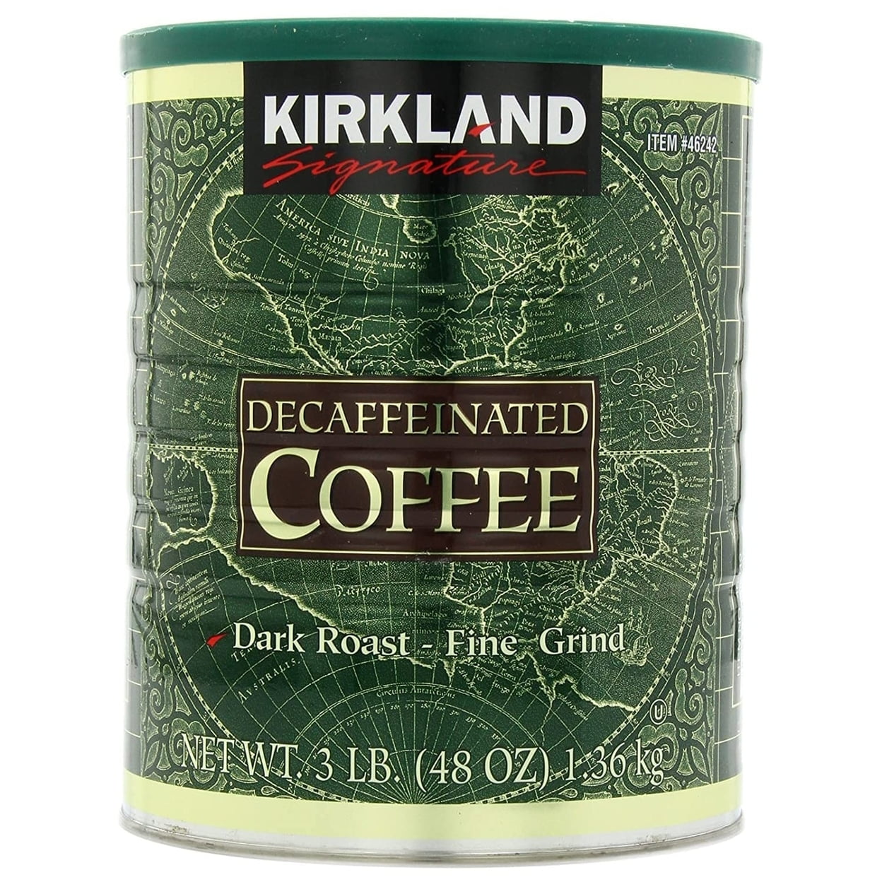 Kirkland Signature Decaffeinated Coffee Dark Roast 3 Pounds