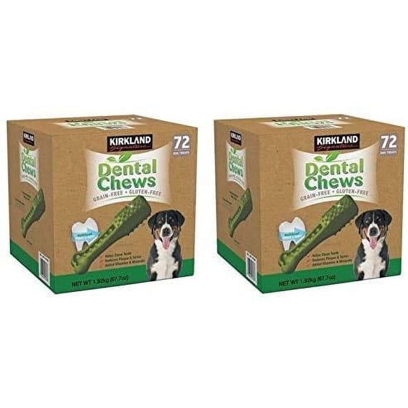 Kirkland Signature Dental Chews dog treats, grain-free and gluten-free, 144 count for dogs