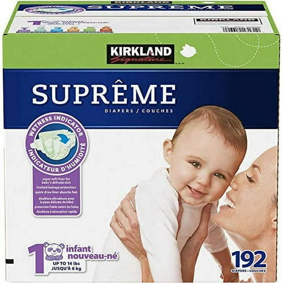 Kirkland Signature Diapers, Size 1 (192 Count)