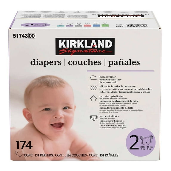 Kirkland Signature Diapers Size 2 (174 Count)