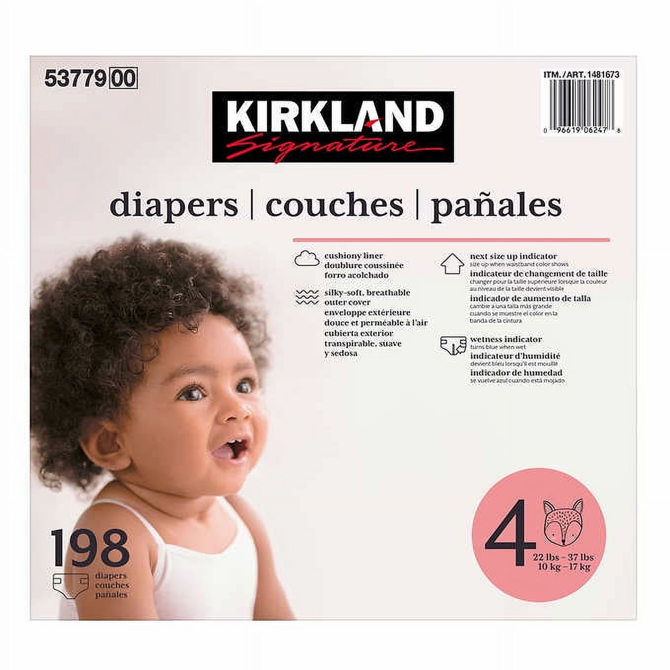 Kirkland Signature Diapers Sizes 6 35 lb 16 kg 132 Counts