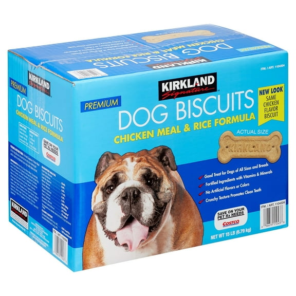 Kirkland Signature Dog Biscuits, Chicken & Rice Formula, 15 lbs