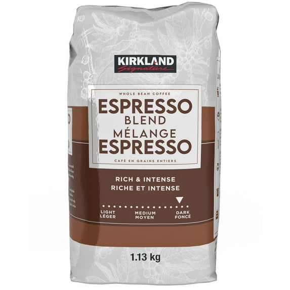 Kirkland Signature Espresso Blend, Whole Bean Coffee, 1.13kg/2.5 lbs