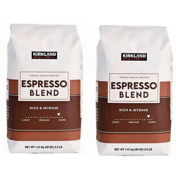 Kirkland Signature Espresso Blend Whole Bean Coffee, Dark Roast, 5 lbs