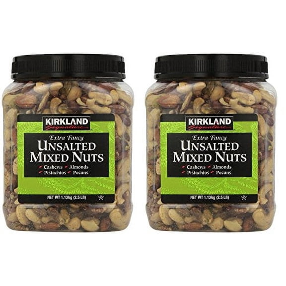Kirkland Signature Extra Fancy Unsalted Mixed Nuts, 40 Ounces (2 Pack)