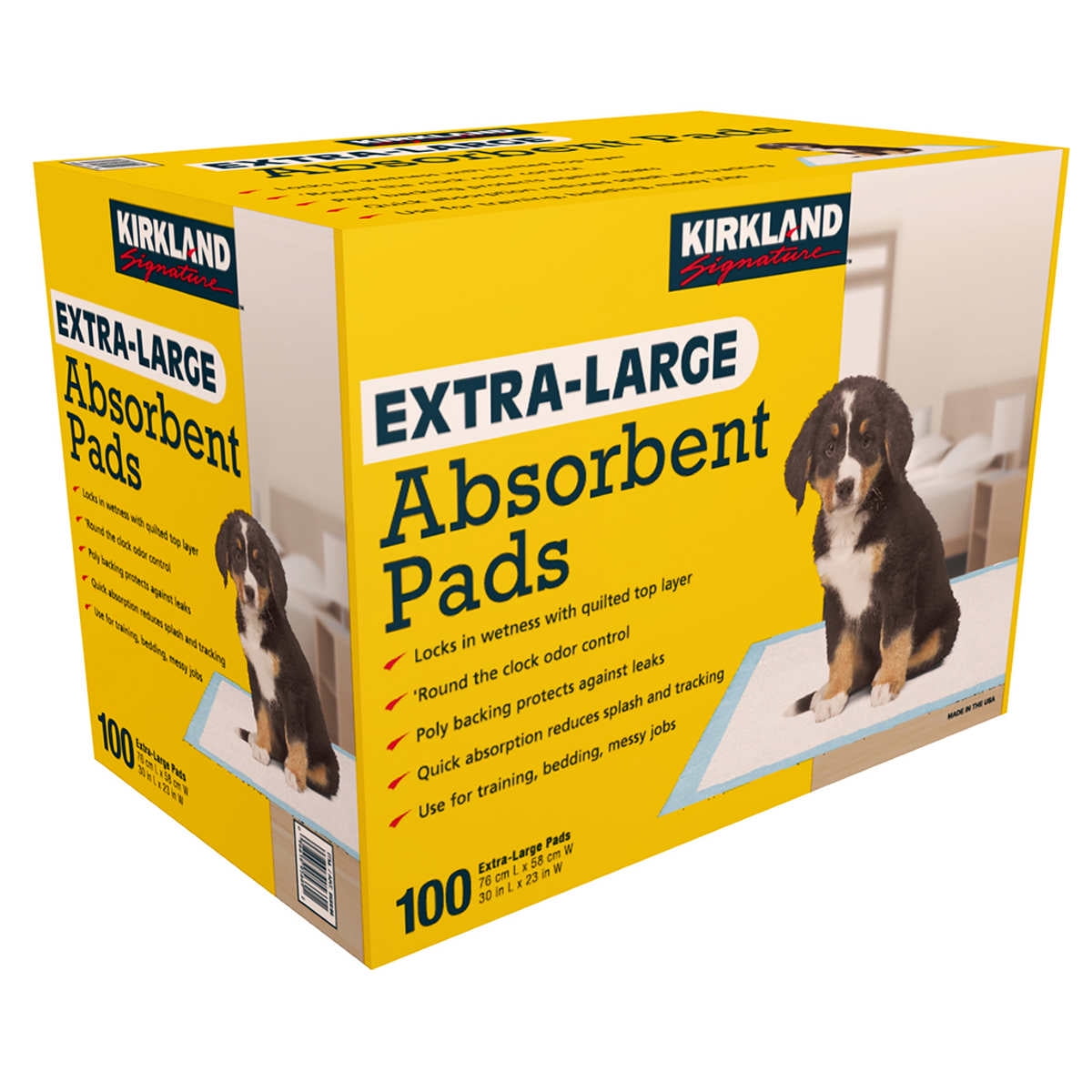 Kirkland Signature ExtraLarge Absorbent Pads, 30 in L X 23 in W, 100