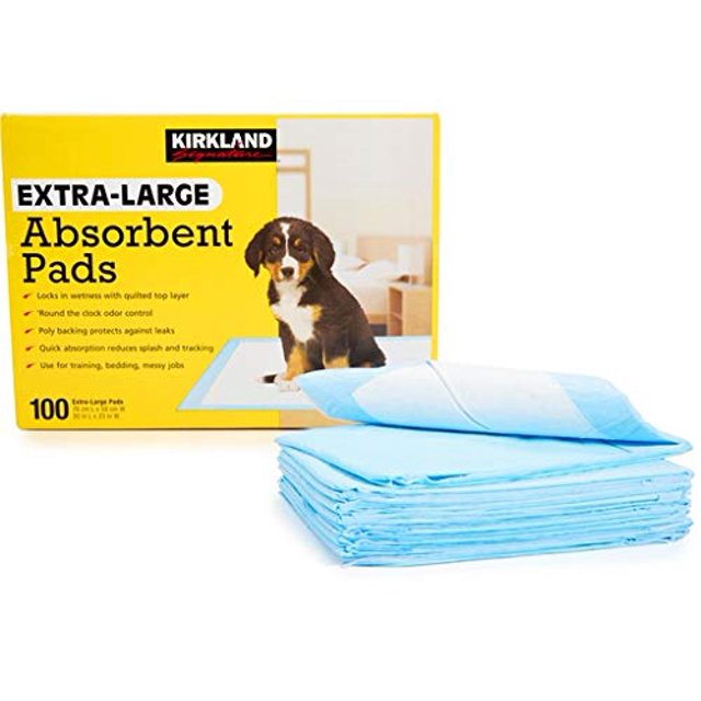 Kirkland Signature 100Count ExtraLarge LeakProof Absorbent Pet Dog Pee Pads