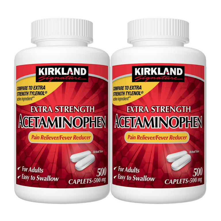 Kirkland Signature Extra Strength Acetaminophen 500 mg., 1,000 Caplets 