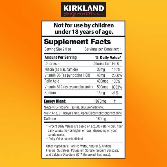 Kirkland Signature Extra Strength Energy Shot, 48 Bottles, 2 Ounces Each