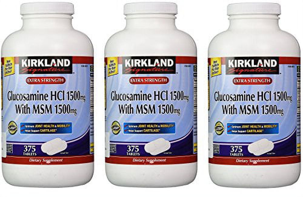 Kirkland Signature Extra Strength Glucosamine HCI 1500mg, With MSM 1500