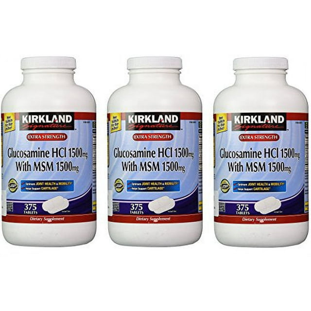 Kirkland Signature Extra Strength Glucosamine HCI 1500mg, With MSM 1500