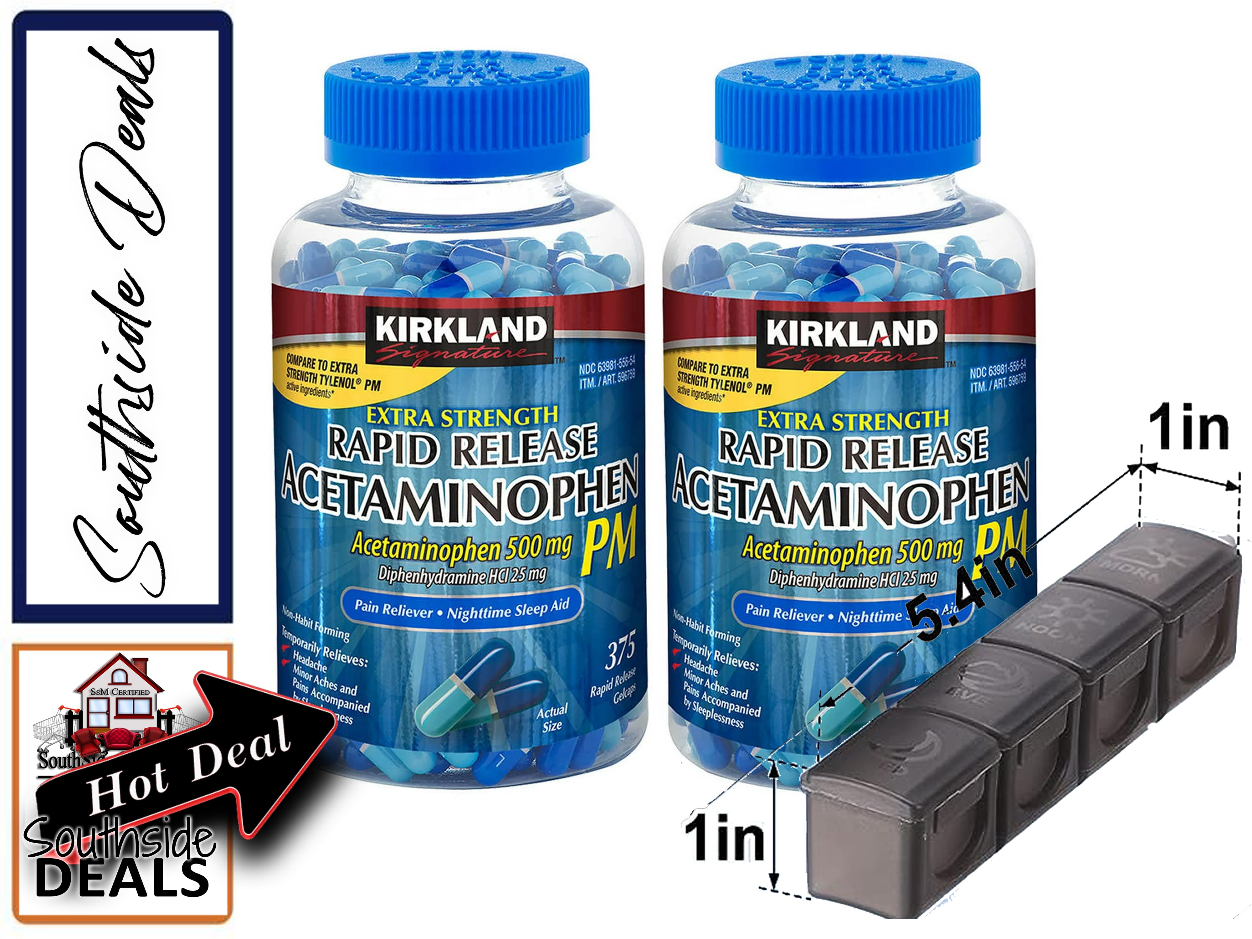Kirkland Signature Extra Strength Rapid Release Acetaminophen PM 500mg