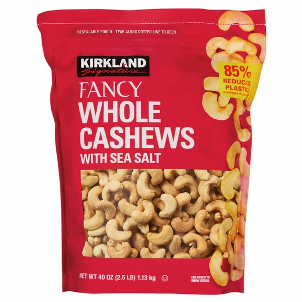 Kirkland Signature Fancy Whole Cashews, 2.5lbs