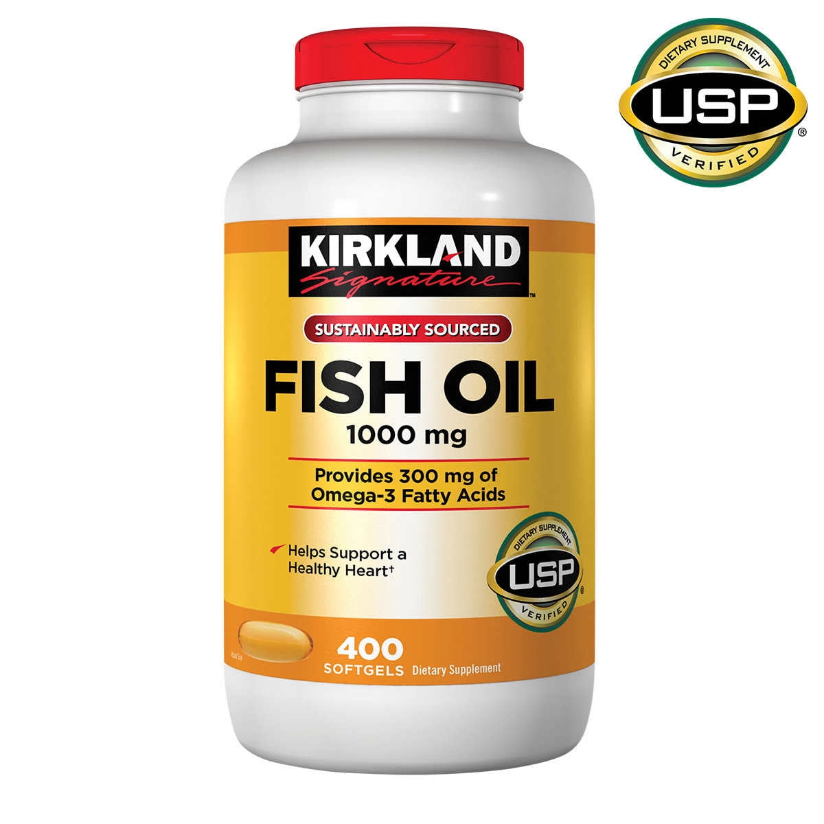 Kirkland Signature Fish Oil 1000mg 400 Softgels