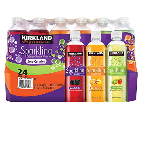 Kirkland Signature Flavored Sparkling Water Variety Club Pack 24 ct