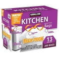 Kirkland Signature FlexTech Kitchen Trash Bags 13 Gallon 200Ct