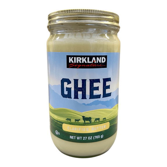 Kirkland Signature Ghee – Clarified Butter, Lactose-Free, Gluten-Free, High Smoke Point (27 oz / 765 g)