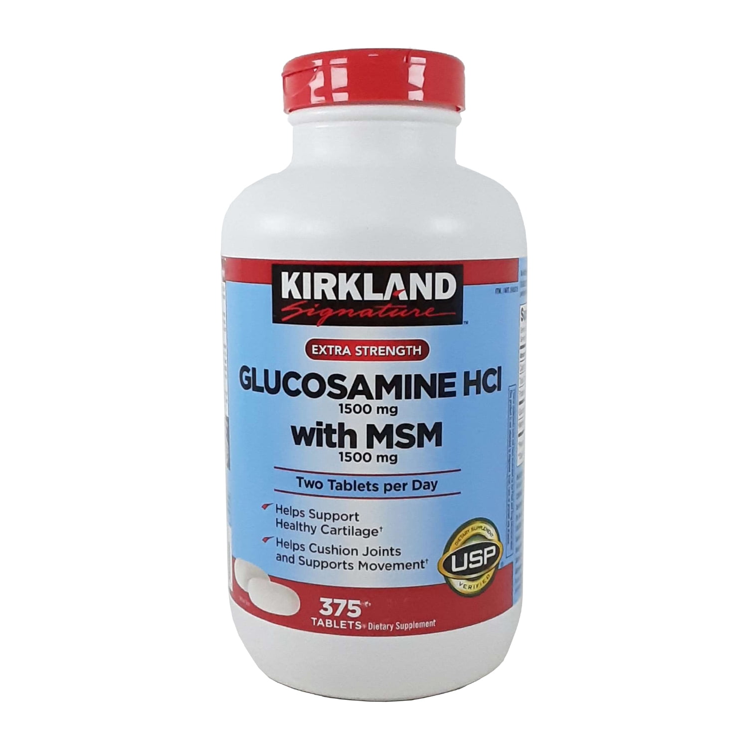 Kirkland Signature Glucosamine HCI with MSM 375 Tablets 2 Pack