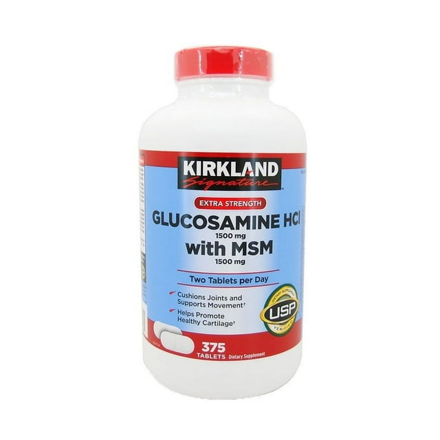 Kirkland Signature Glucosamine HCI with MSM - 375 Tablets