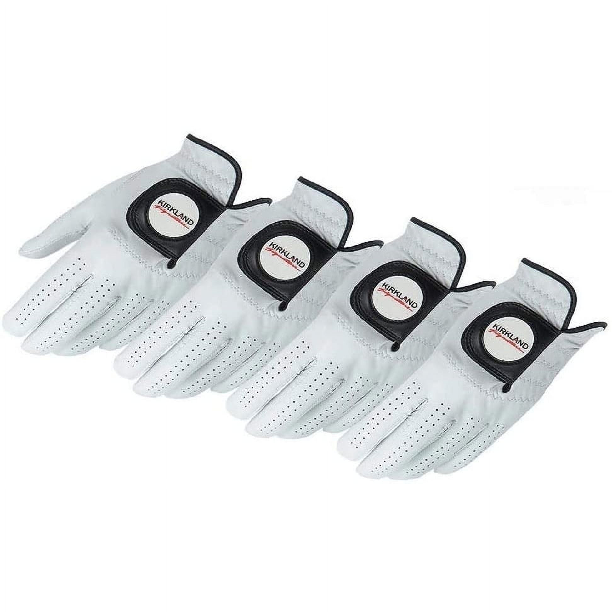 Kirkland Signature Golf Gloves Premium Cabretta Leather, Medium/Large (4 Count)