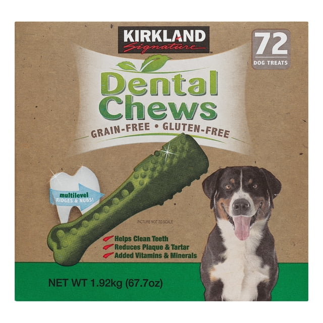 Kirkland Signature 72 Ct Grain-Free Dental Chews Dog Treats for Fresh ...