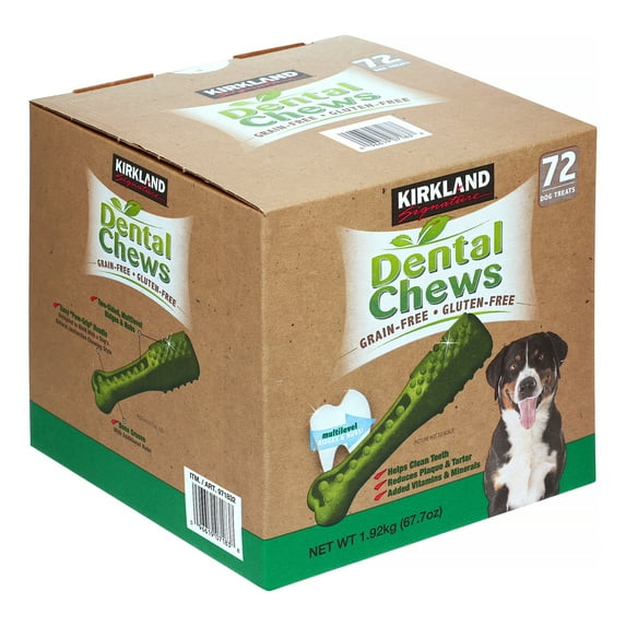 Kirkland Signature Grain-Free Dental Chews Dog Treats, 72 Ct