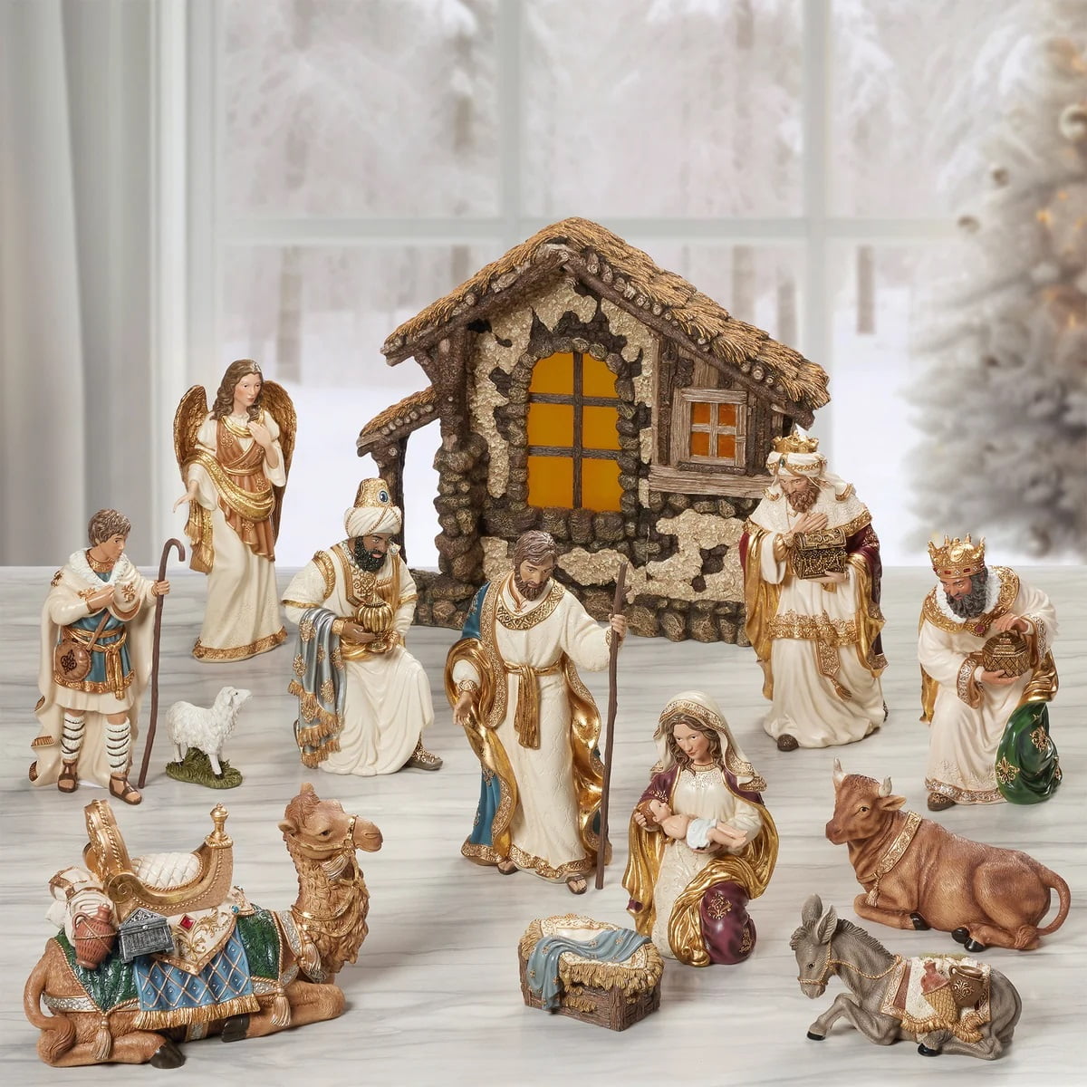 Kirkland Signature Nativity Set, 14 Piece - Walmart.com