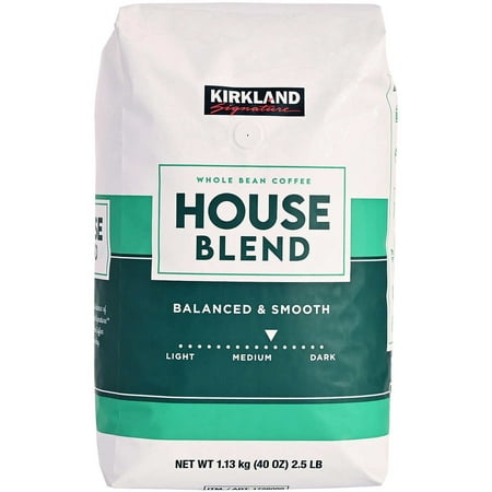 Kirkland Signature House Blend Whole Bean Coffee Medium Roast 40 Ounce