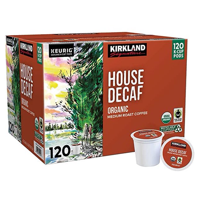 Kirkland Signature House Decaf, Organic Medium Roast Coffee KCups