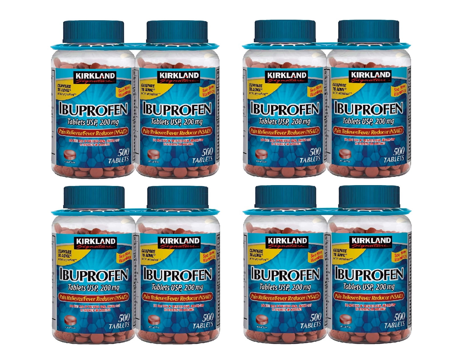 Kirkland Signature Ibuprofen 200 mg., 1,000 Tablets 4PK