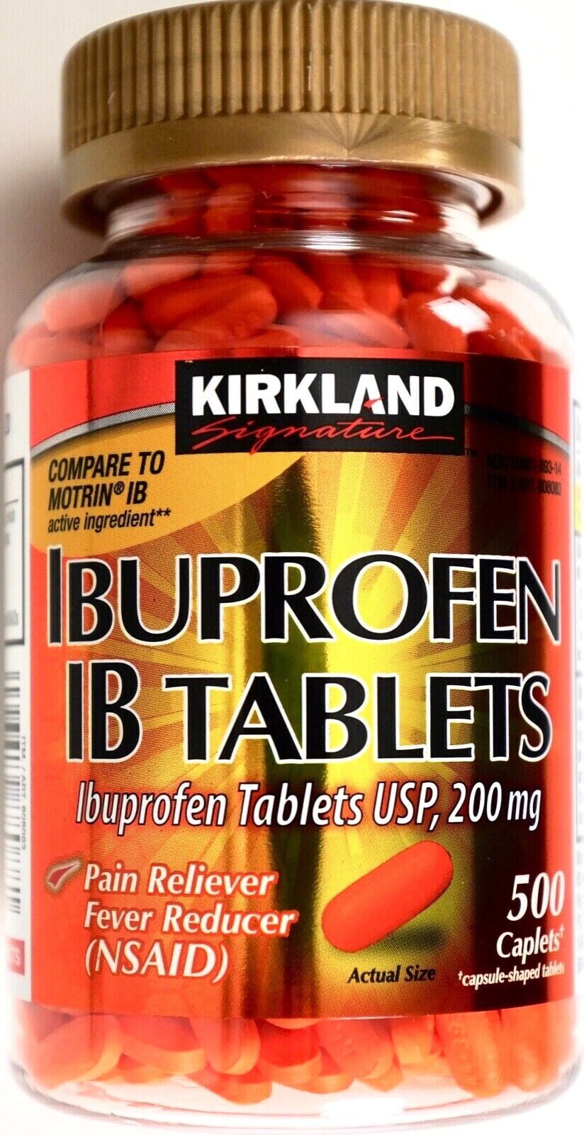 Kirkland Signature Ibuprofen IB Tablets 200mg NSAID Pain/Fever 500