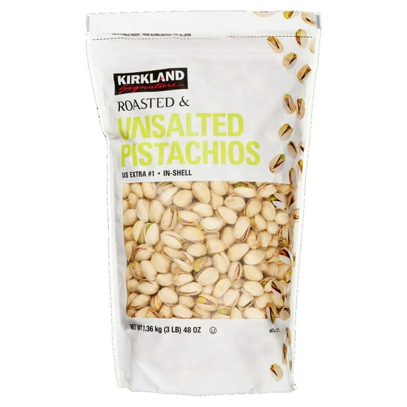 Kirkland Signature In-Shell Pistachios, Roasted and Unsalted, 3 Pounds