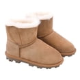 thumbnail image 1 of Kirkland Signature Kid's Girls Shearling Sheepskin Boot - Warm Easy On Winter Boot (Chestnut, 4 Big Kid), 1 of 3