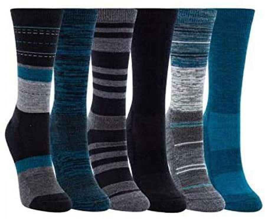 KIRKLAND Signature Ladies' Extra-Fine Merino Wool Crew Socks, Blue main image 0
