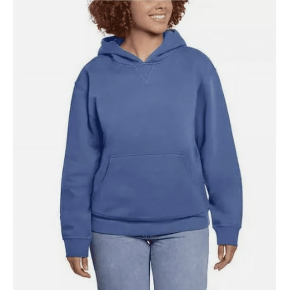 Kirkland Signature Ladies' Heavyweight Fleece Hoodie, Blue Medium