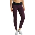 thumbnail image 1 of Kirkland Signature Ladies' Jacquard Active Tight, Purple/Black, Small, 1 of 2