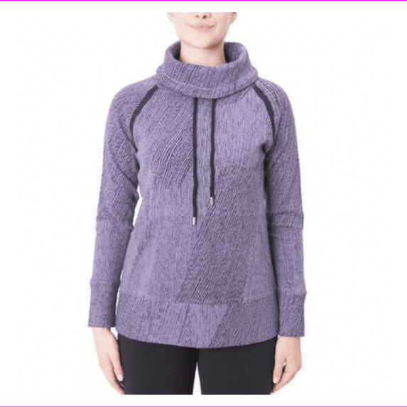 Kirkland Signature Ladies' Jacquard Pullover Women's Sweatshirt (Purple, X-Large)