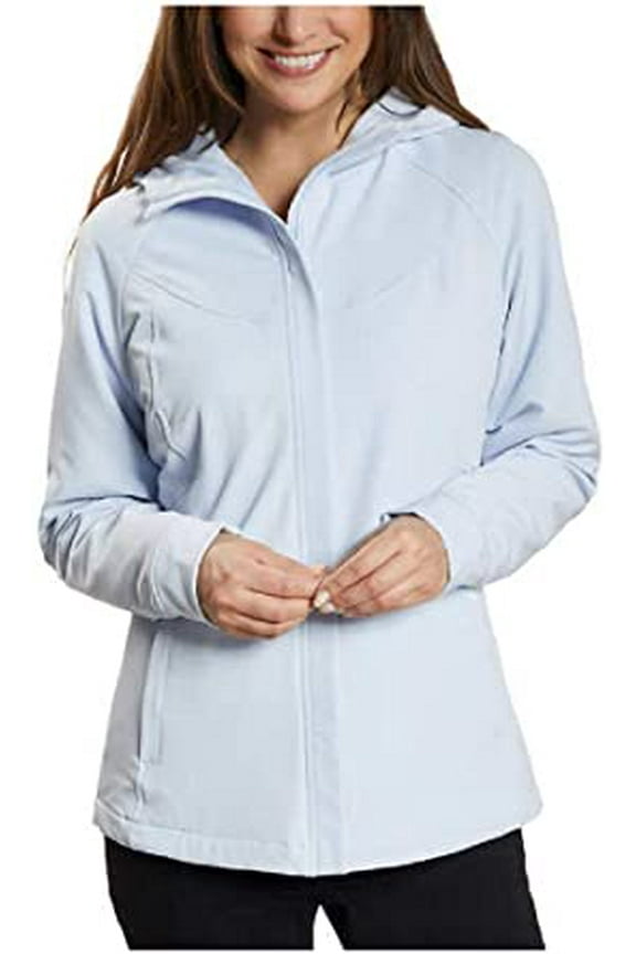 Ladies' Water-Repellent Wind Resistant Softshell Jacket (3X, Light Blue)
