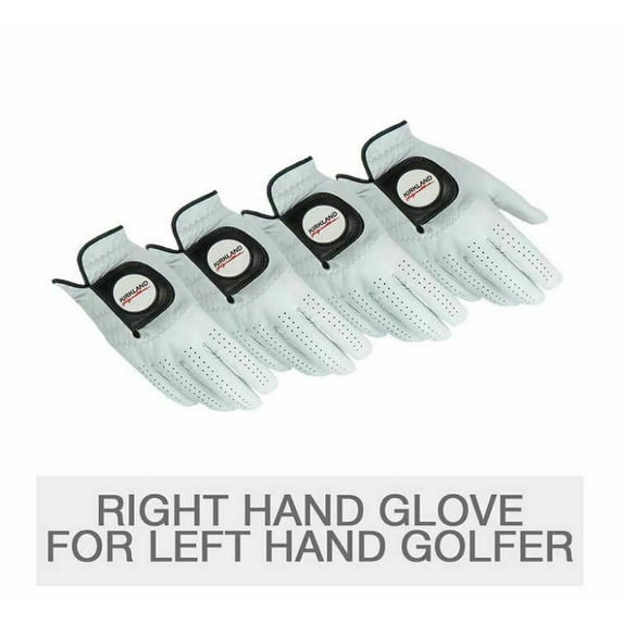 Kirkland Signature Leather Golf Glove 4-pack - Left Handed in Medium/Large