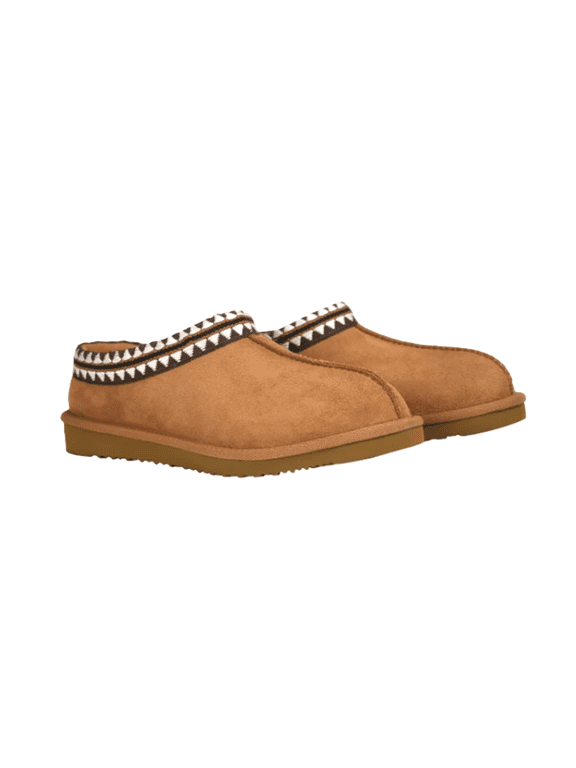Men's 12/Women's 13 Unisex Genuine Sheepskin Shearling Slipper, TAN