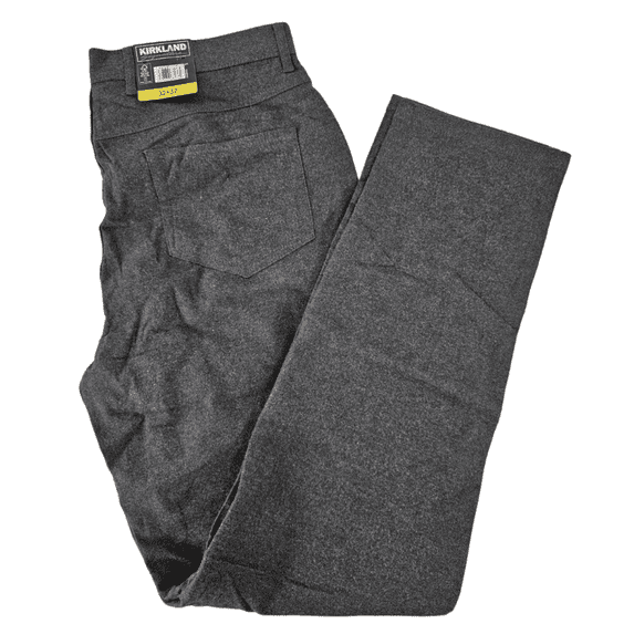 Kirkland Signature Men's Brushed 5 Pocket Pant, Gray, 32x32